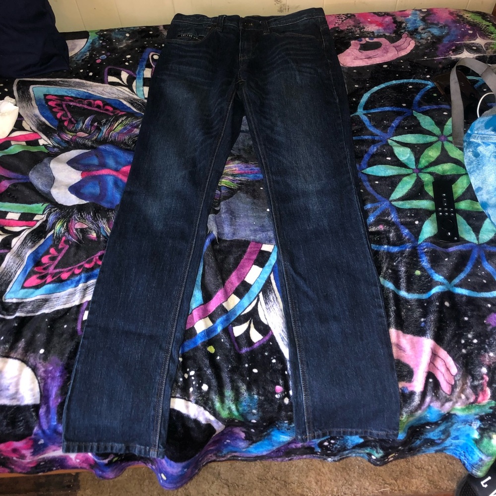 Slim Fit Dark Denim Jeans